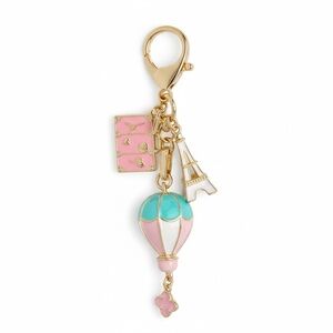 NWT Pink and Blue Hot Air Balloon Keychain